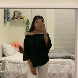 black off the shoulder top